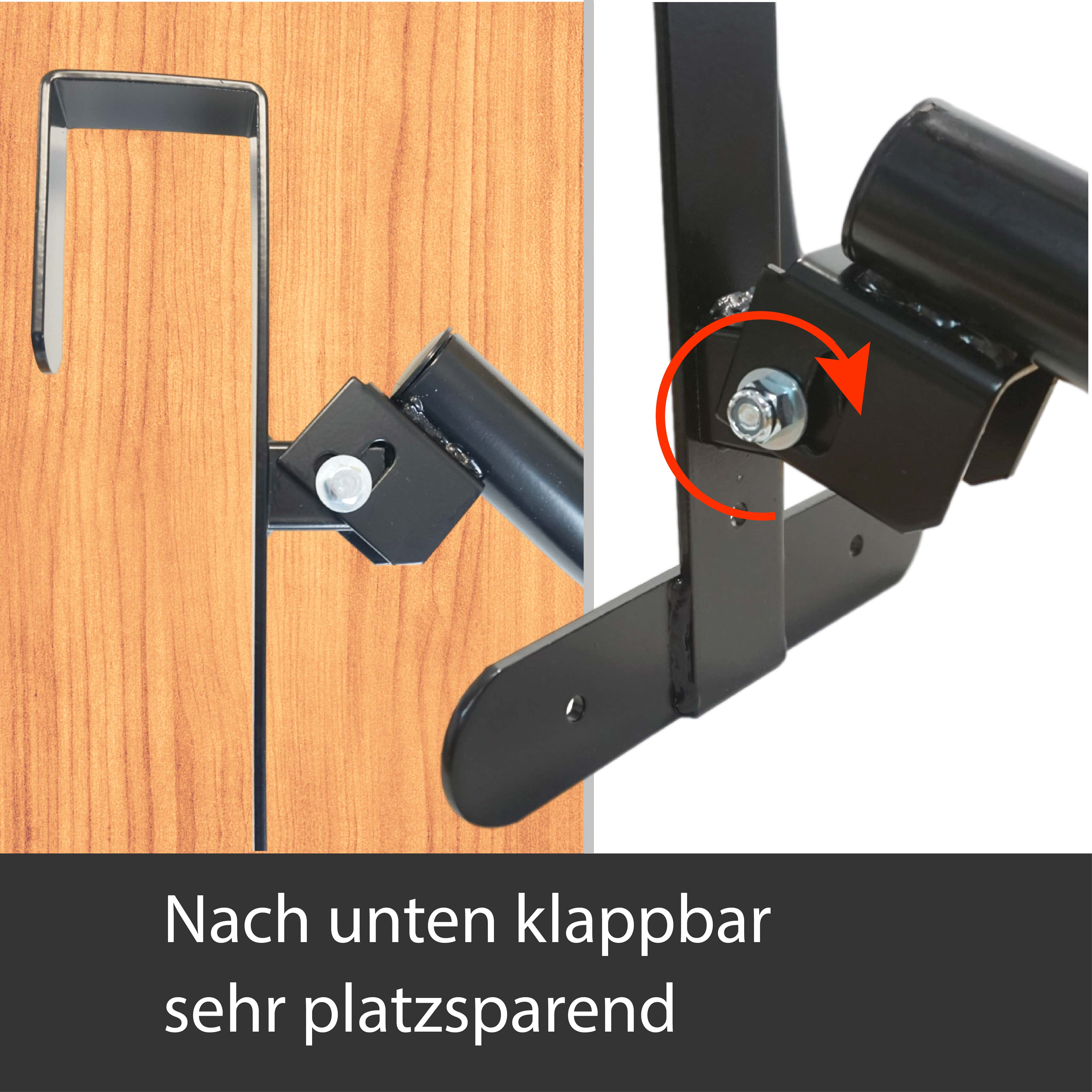 Sattelhalter klappbar für 2 Sättel transportabel in schwarz